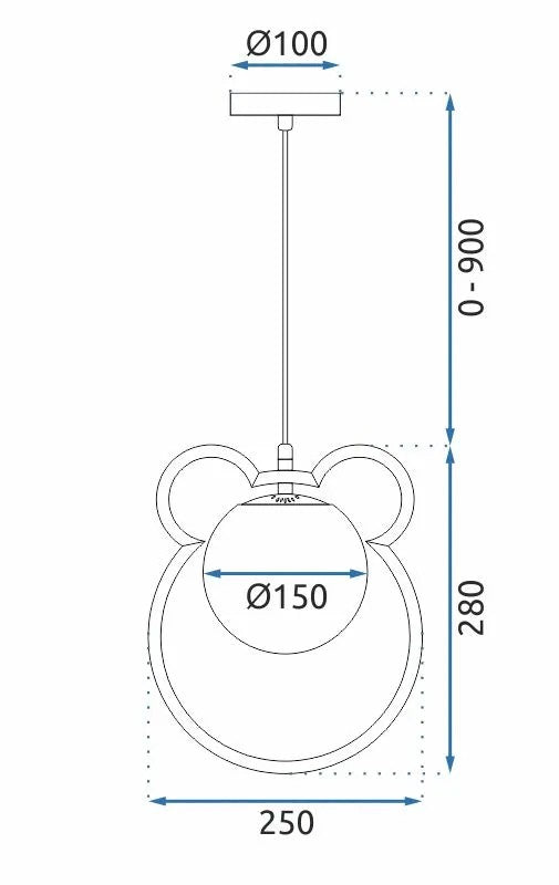 LAMPA SUFITOWA WISZĄCA Gold G105-1W 6