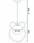 LAMPA SUFITOWA WISZĄCA Gold G105-1W 6