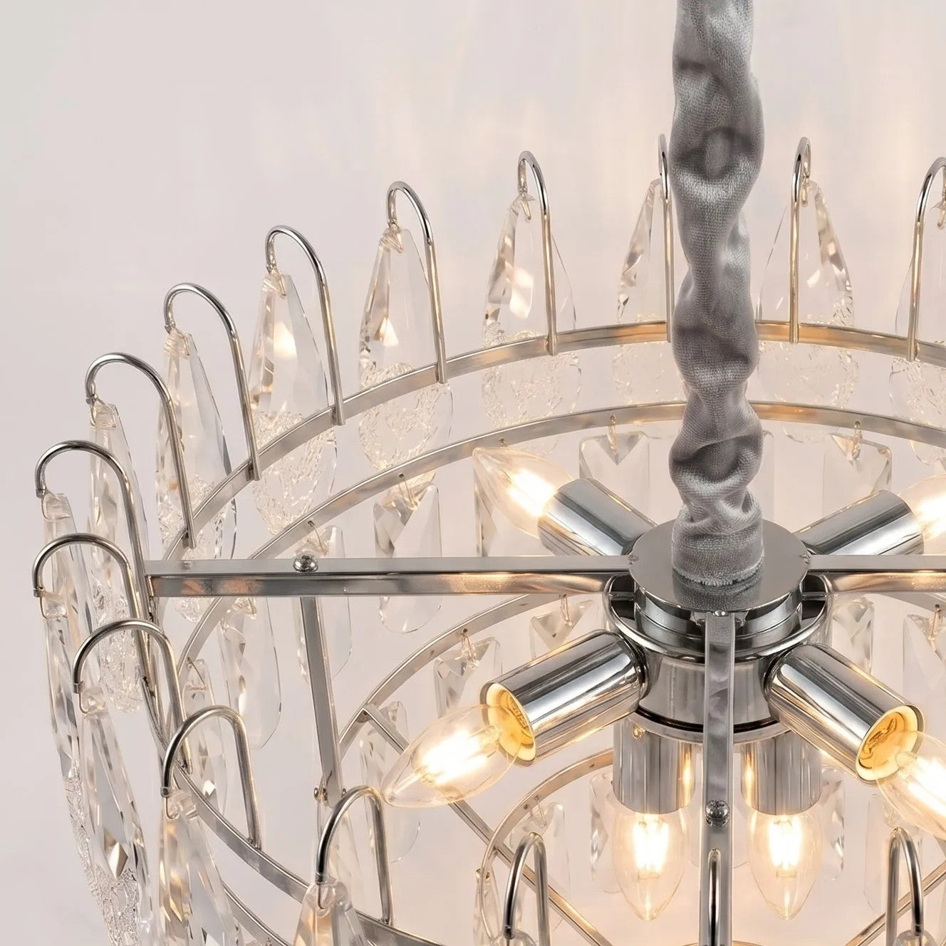 Lampa Wisząca Z Kryształami SWE079-CP 50cm Chrom 6