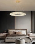 LAMPA SUFITOWA WISZĄCA LED APP1769-CP Złota 80cm 6
