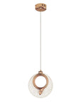 LAMPA WISZĄCA KRYSZTAŁOWA LED LHJ110-1CP JASNE RÓŻOWE ZŁOTO 6