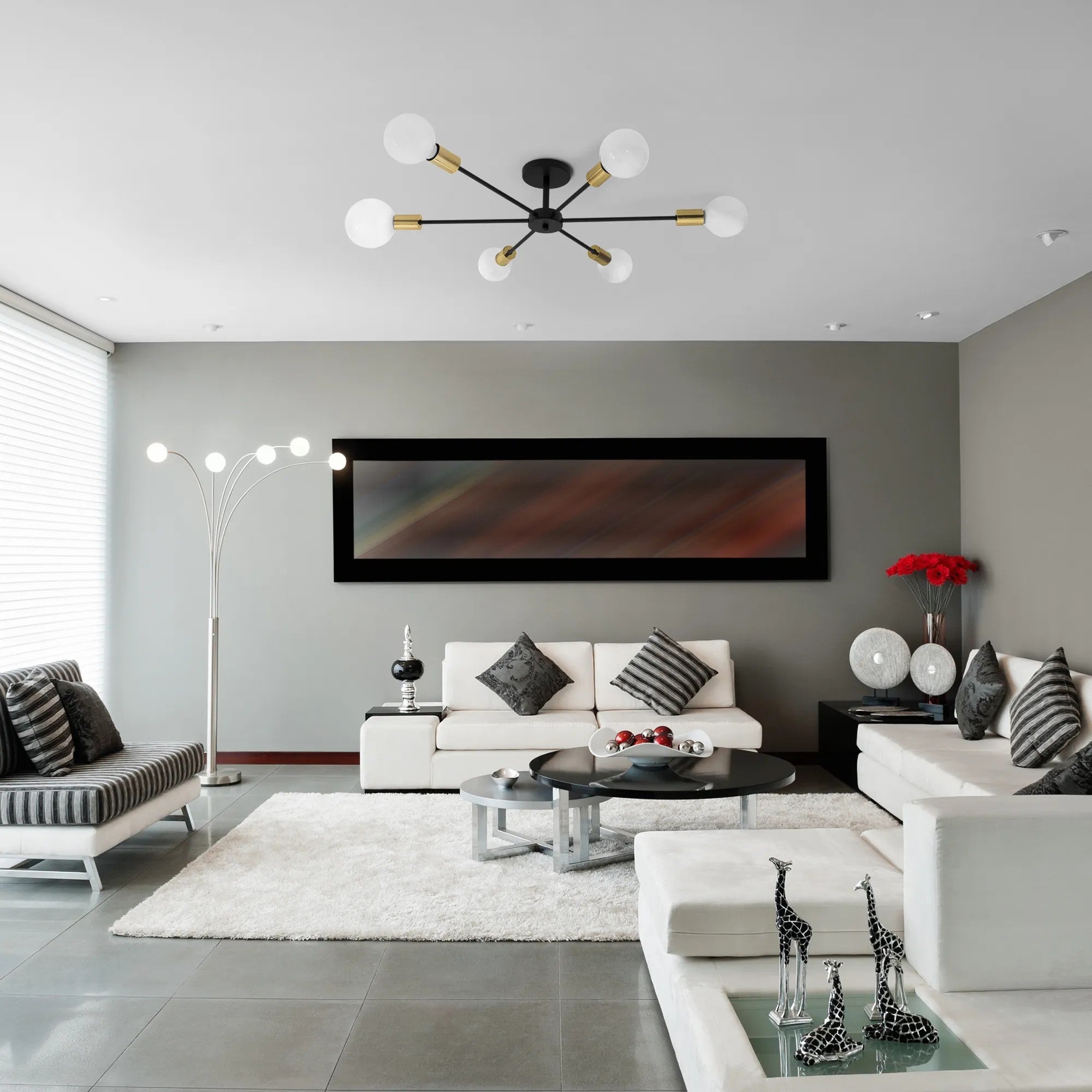 Lampa Pająk 6 APP501-6C Czarna 6