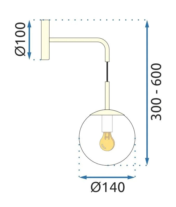 Lampa Ścienna Kinkiet Szklany APP685-1W Złota 6
