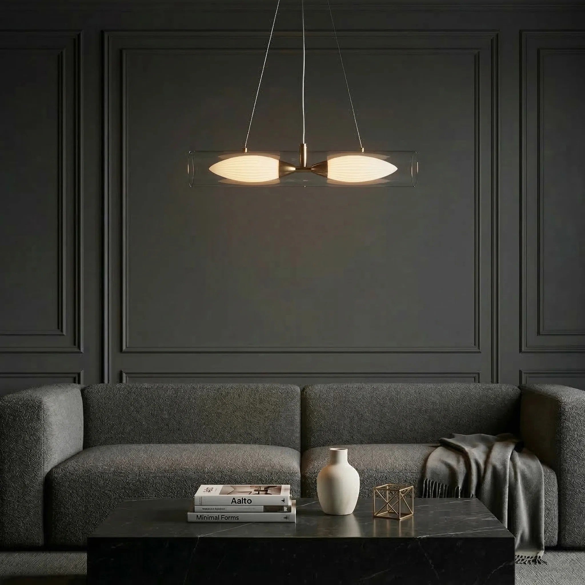 LAMPA SUFITOWA WISZĄCA G152-2CP ZŁOTA 6