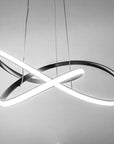 Lampa Sufitowa Wisząca Ring Nowoczesna LED + Pilot APP395-CP Czarna 6