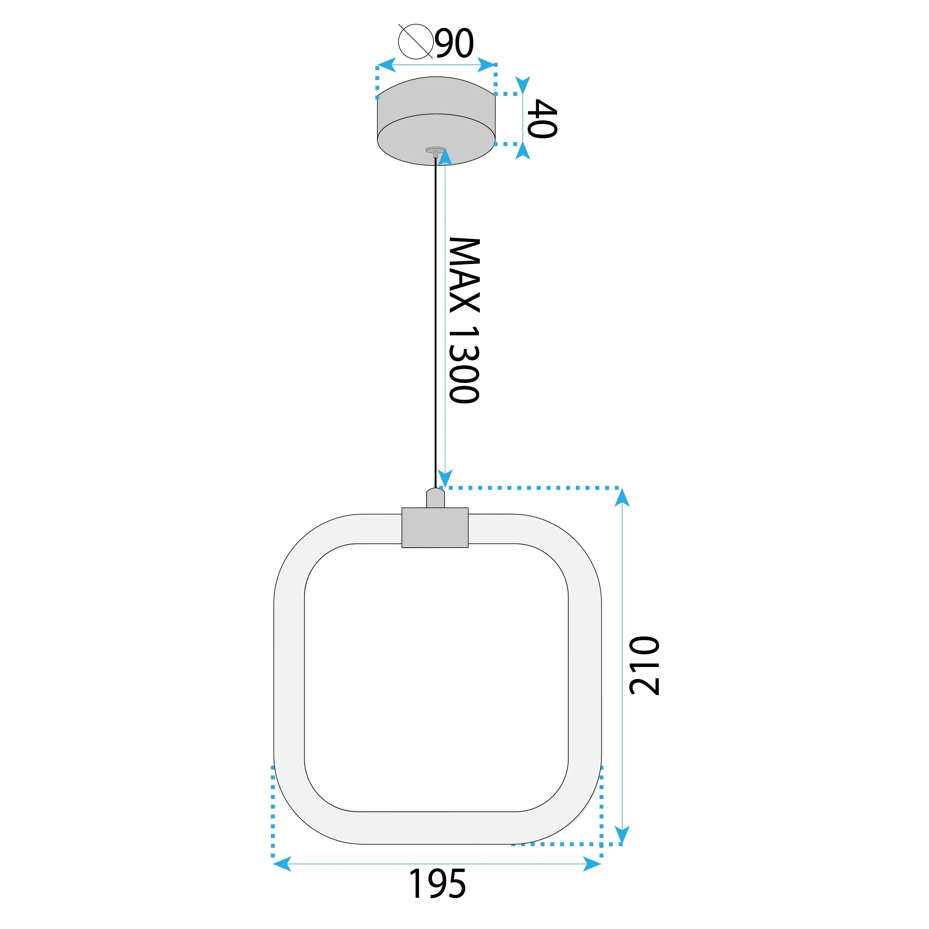 LAMPA SUFITOWA WISZĄCA LED LHJ057-CP1 ZŁOTA SZCZOTKOWANA 6