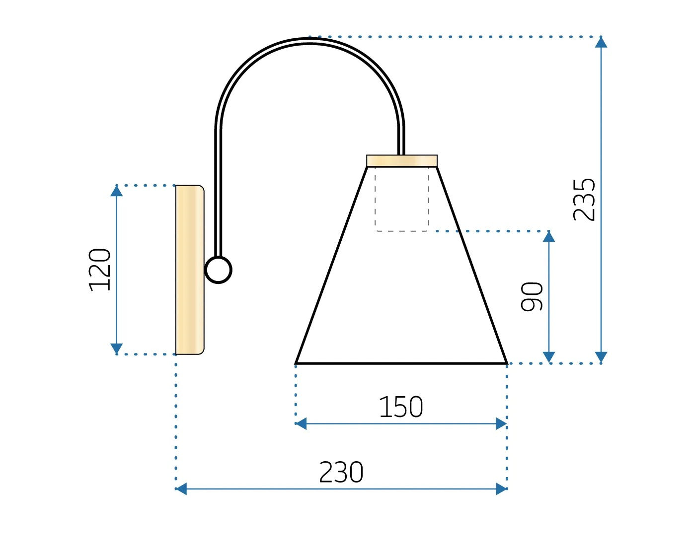 LAMPA ŚCIENNA KINKIET FOREST APP932-1W Czarna 6