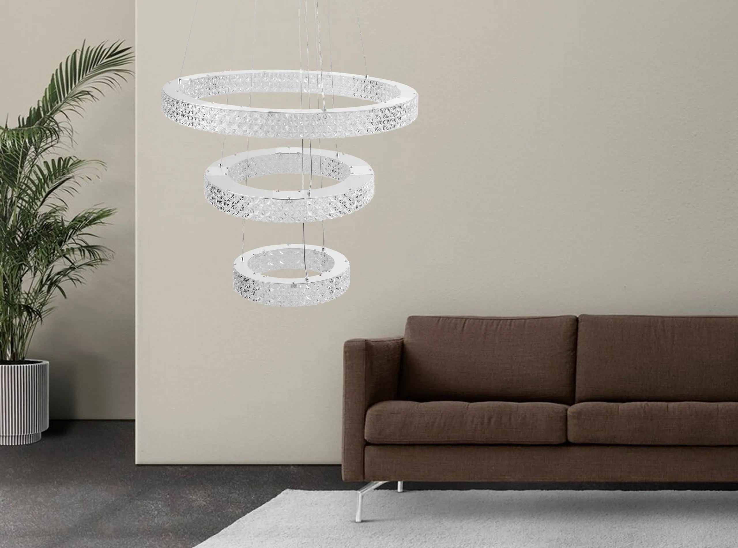 LAMPA WISZĄCA LED KRYSZTAŁOWA MS008-CP Chrom 6