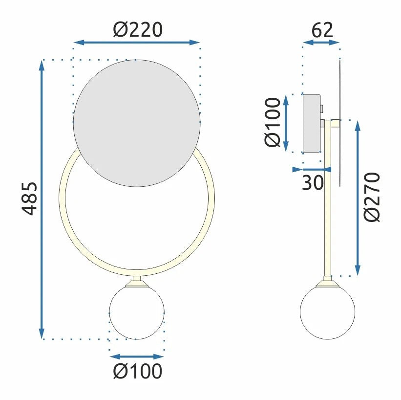 LAMPA ŚCIENNA KINKIET APP923-1W 6