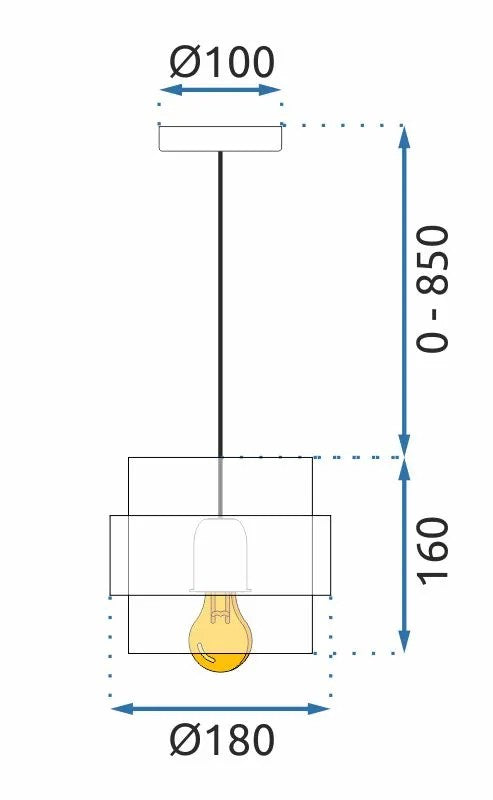Lampa Wisząca APP1236-1CP Złota 6