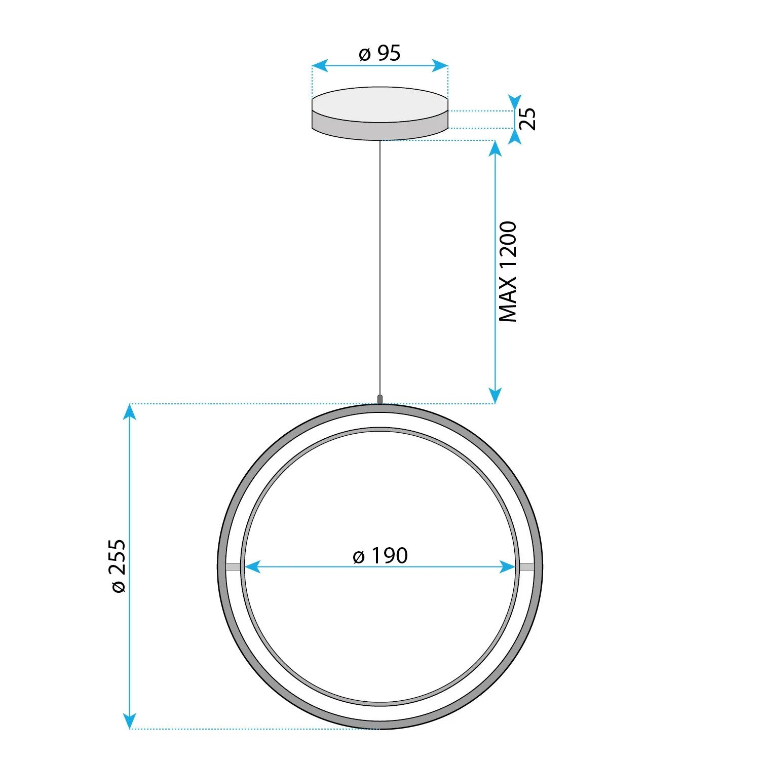 LAMPA WISZĄCA LED APP1791-CP Złota Szczotkowana 6