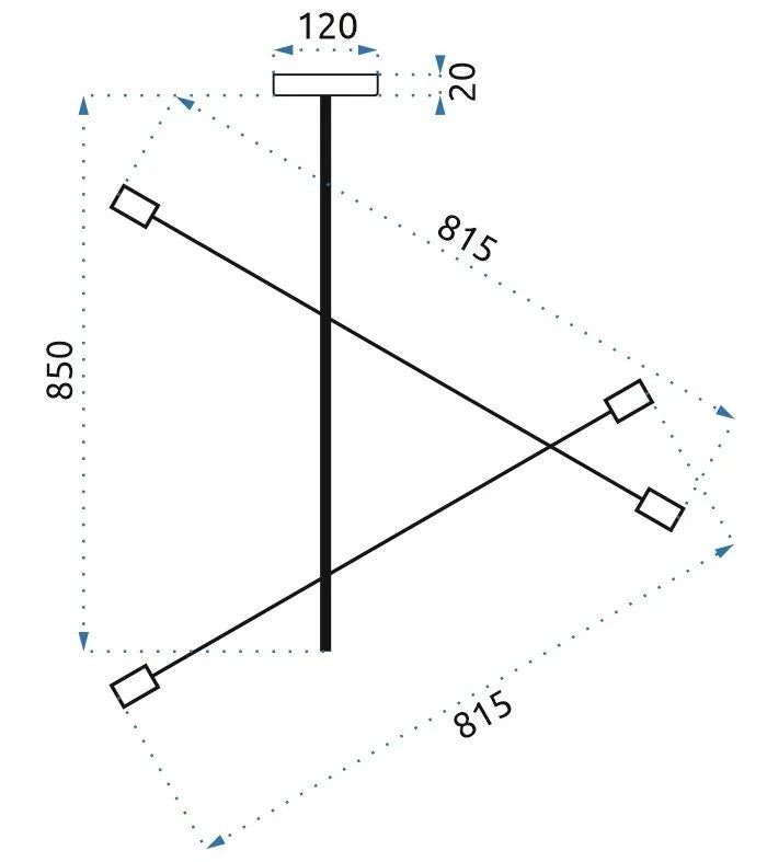Lampa Sufitowa Wisząca Dwuramienna Regulowana APP479-4C 6