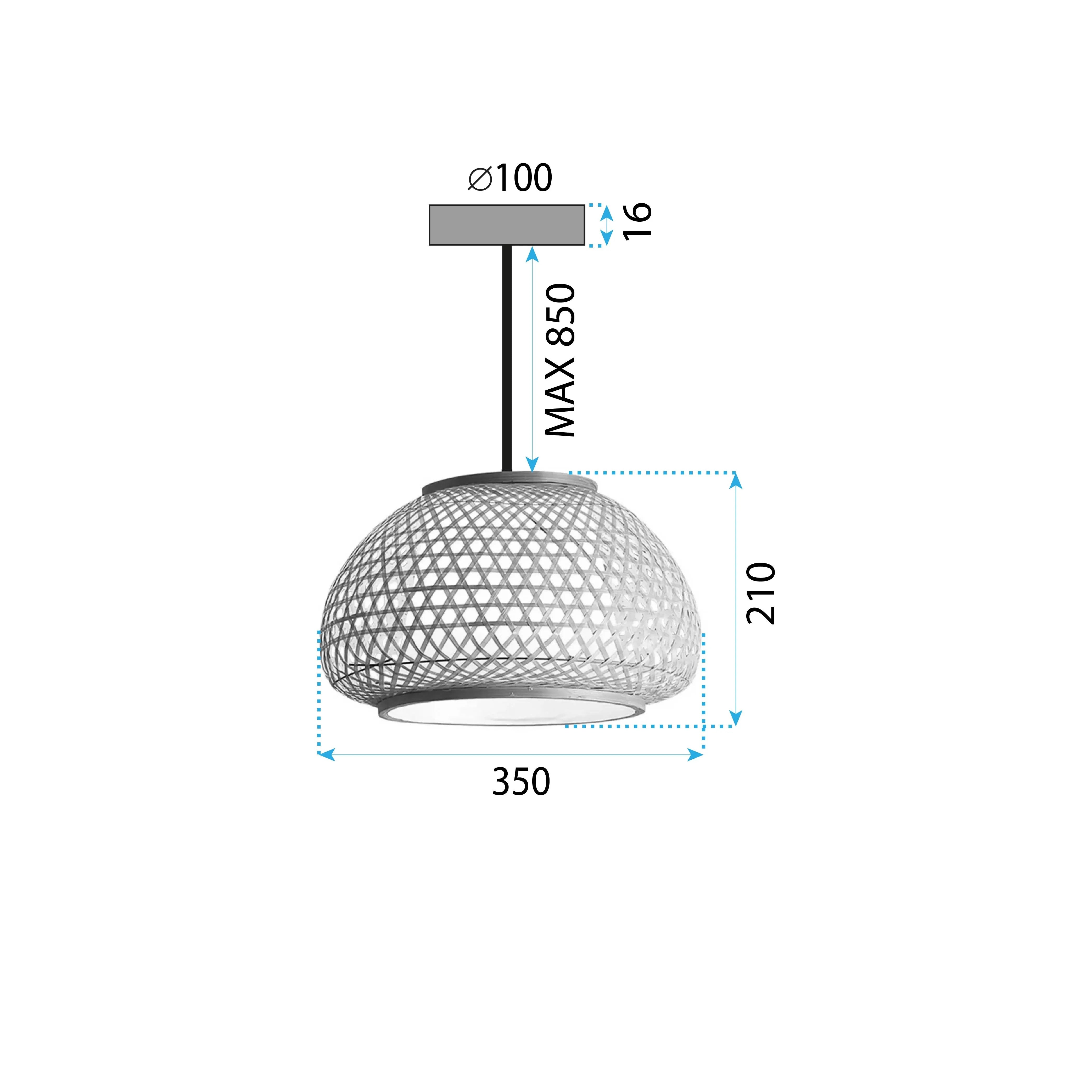 LAMPA WISZĄCA BAMBUSOWA APP1648-1CP 6