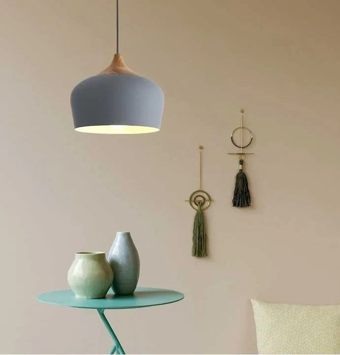 Lampa Sufitowa Wisząca Pojedyncza Bari Szara APP182-1CP 6