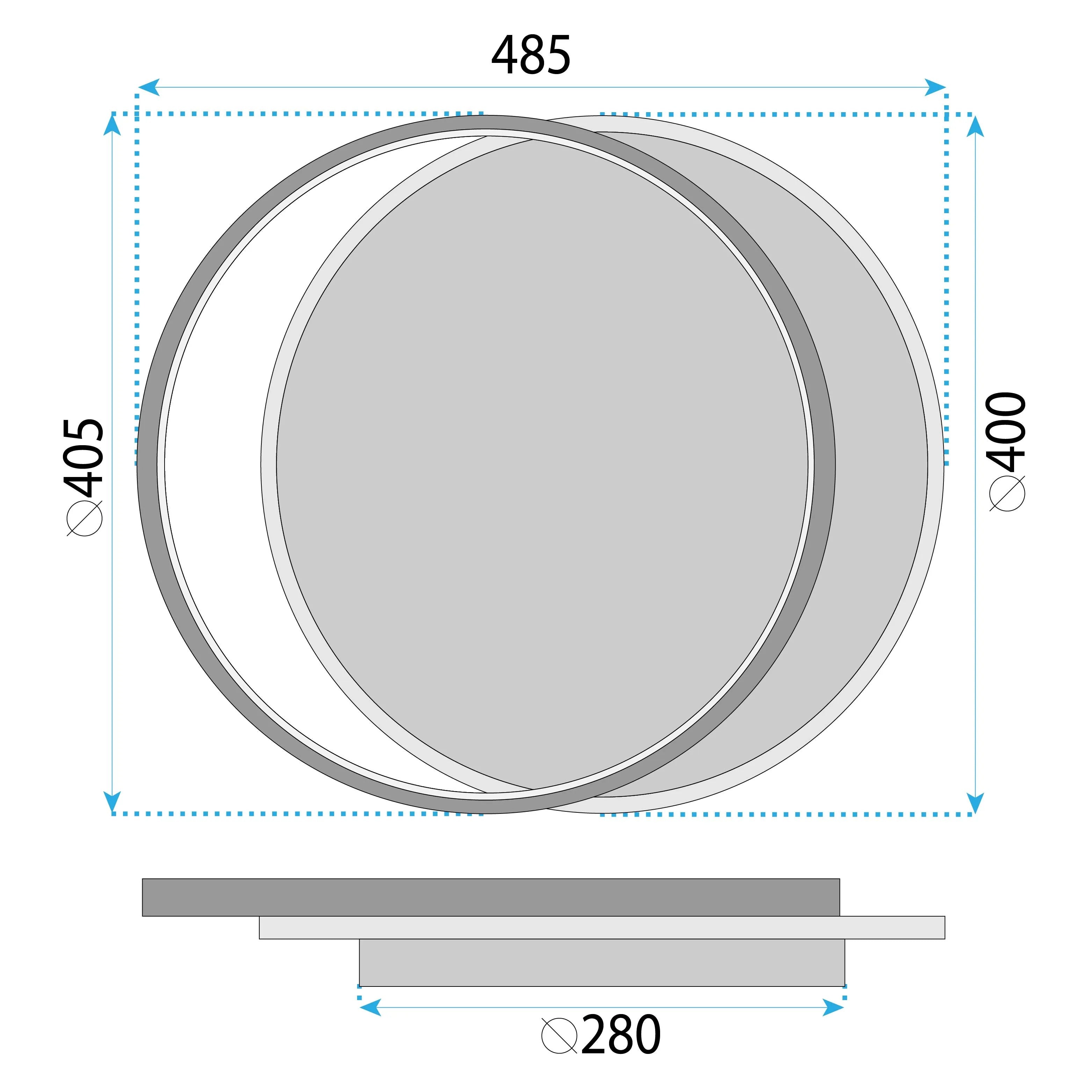 Lampa Sufitowa LHJ076-C BLACK/WHITE 40 CM LED 6
