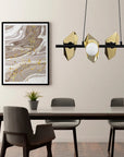 LAMPA SUFITOWA WISZĄCA APP1412-CP CZARNO/ZŁOTA 6