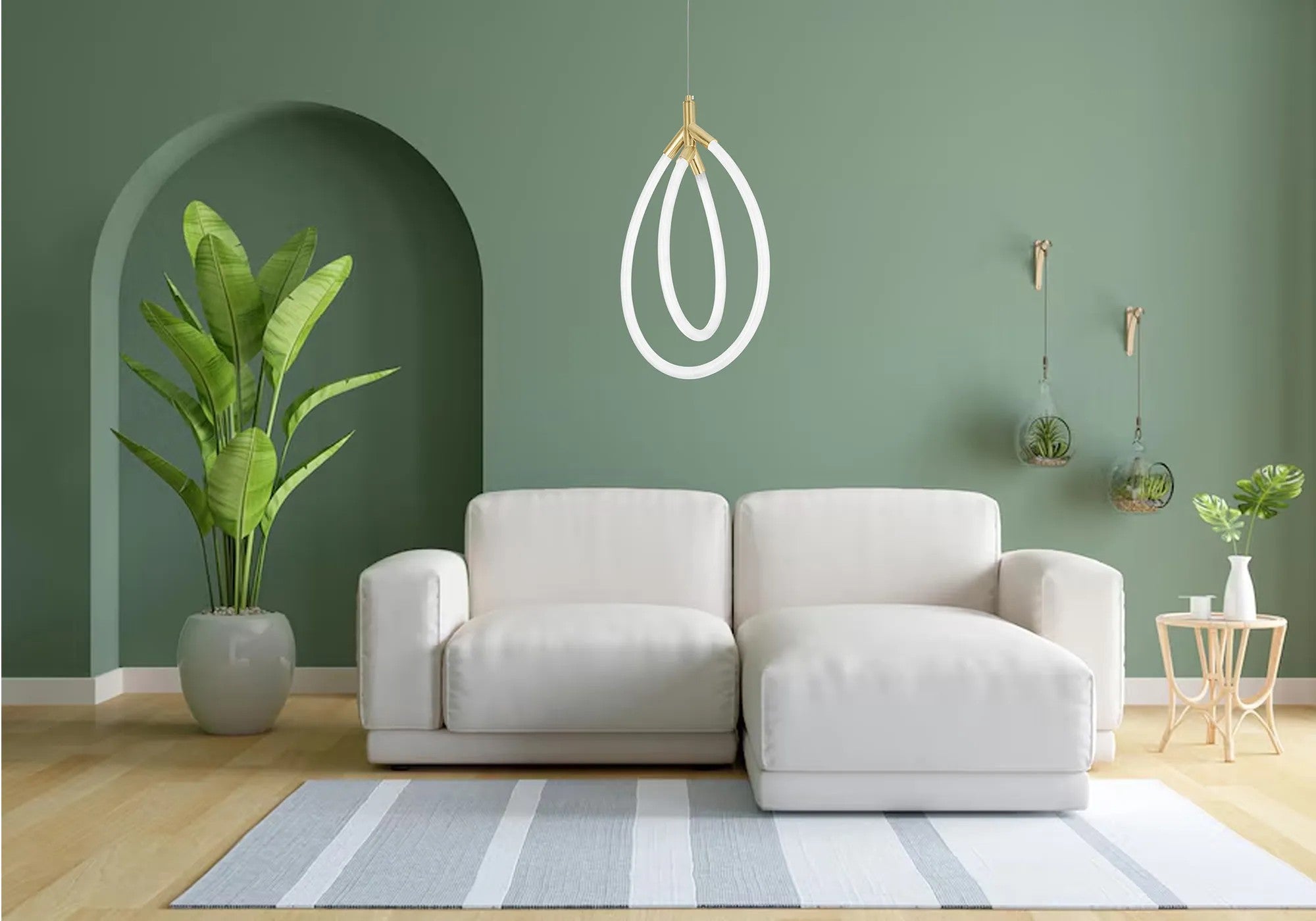 LAMPA WISZĄCA LED G017-CP ZŁOTA 6