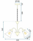 Lampa Wisząca Vintage APP960-5CP CHROM 6
