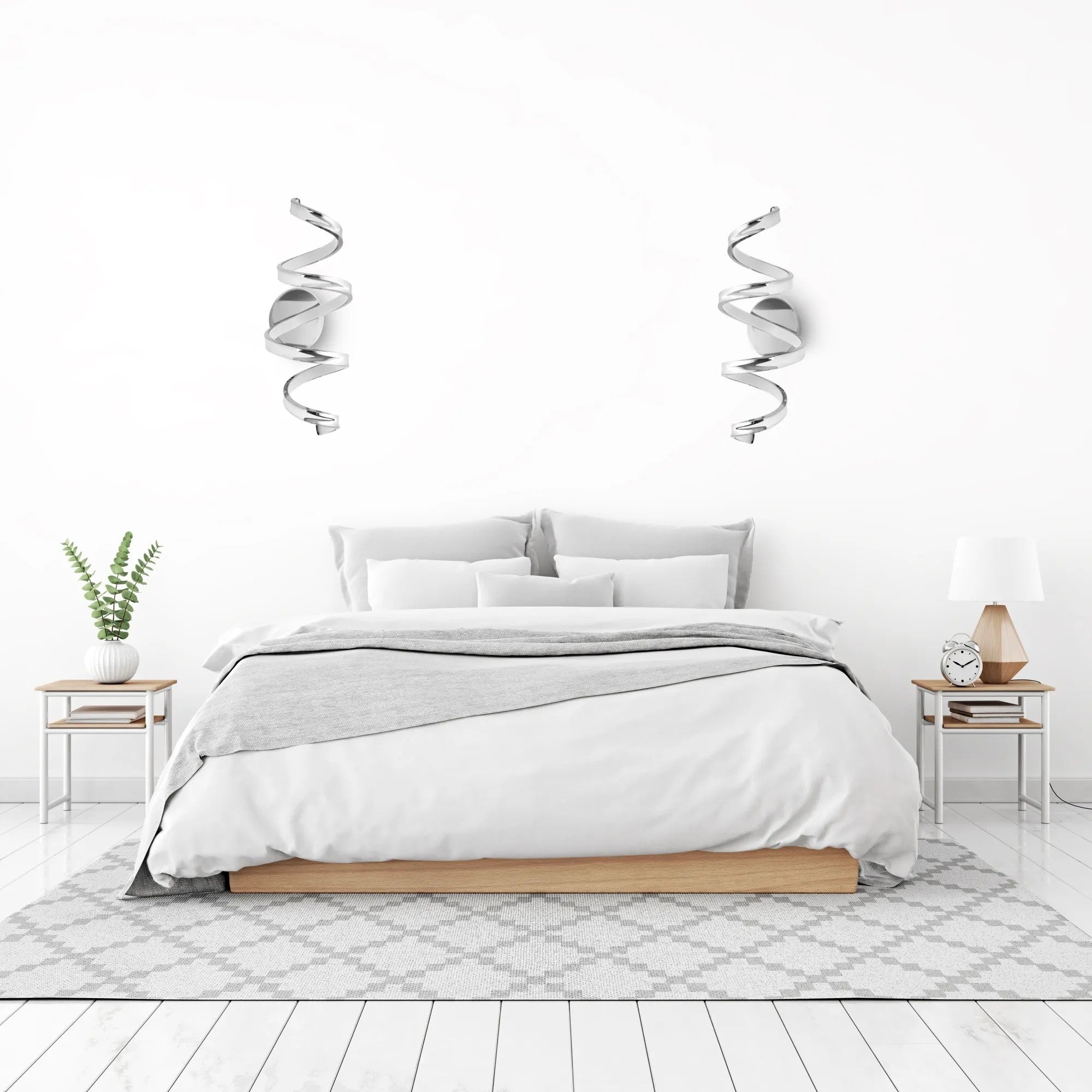 LAMPA ŚCIENNA KINKIET LED SPRING APP828-W CHROME 6
