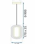 LAMPA WISZĄCA KRYSZTAŁOWA LED G114-1CP Złota 6