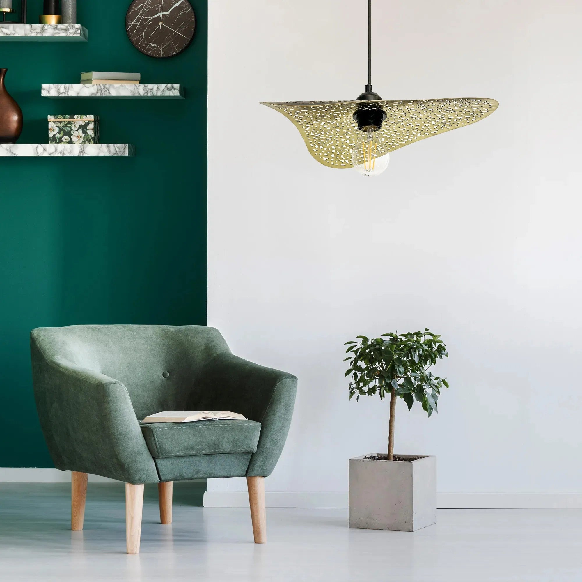 LAMPA SUFITOWA WISZĄCA APP1467-1CP Czarna/złota 6