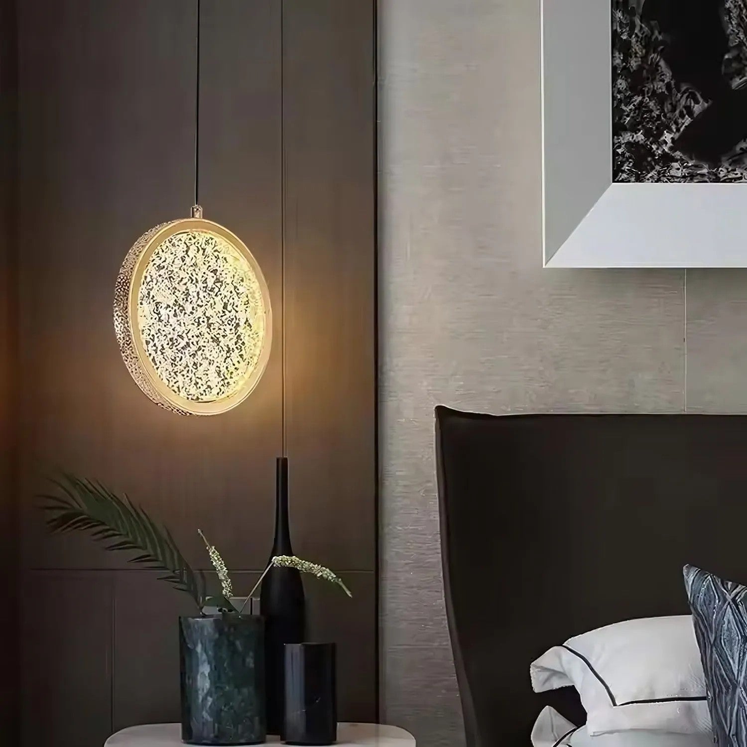 LAMPA WISZĄCA KRYSZTAŁOWA LED LHJ100-1CP Złota 6