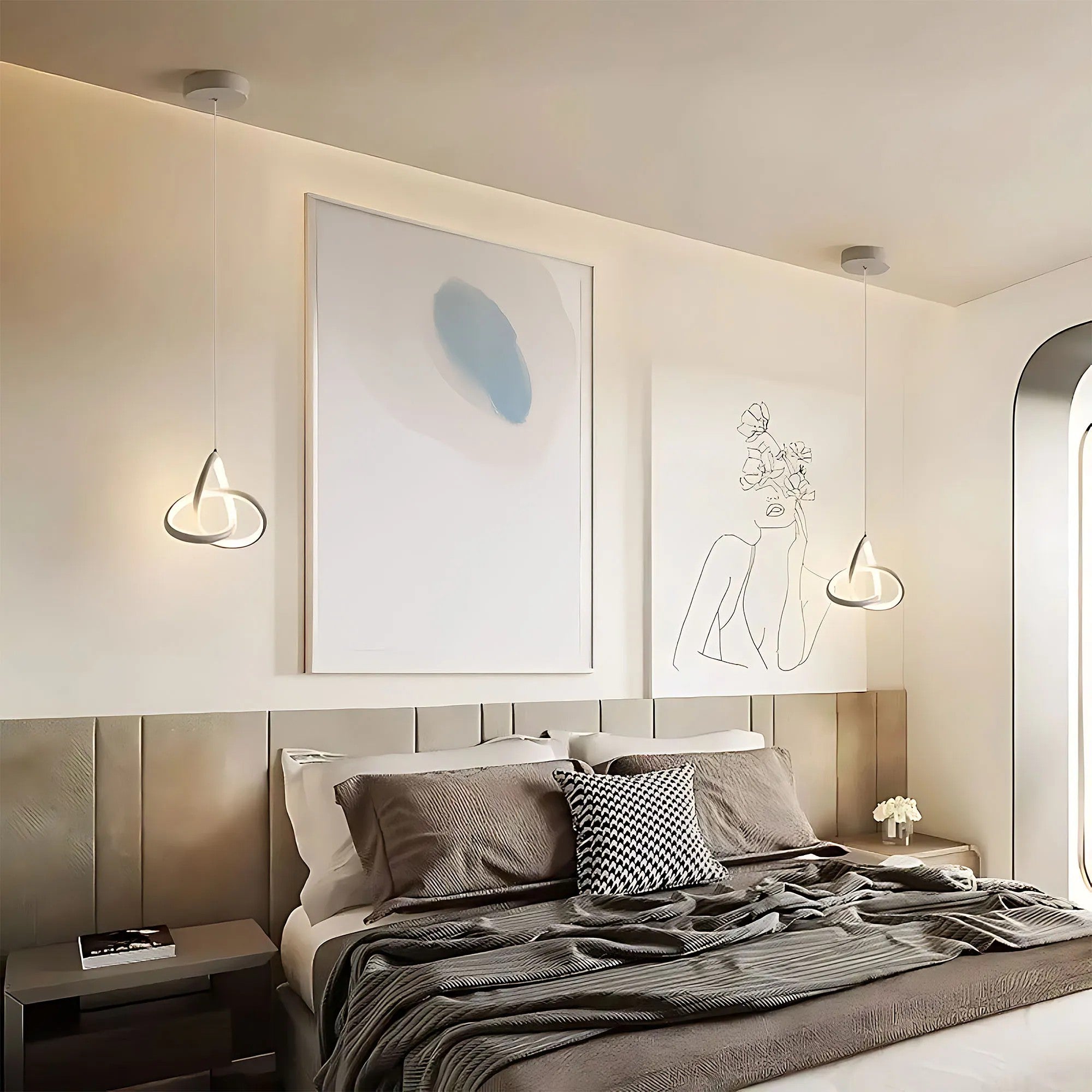 LAMPA SUFITOWA WISZĄCA LED APP1783-CP BIAŁA 6