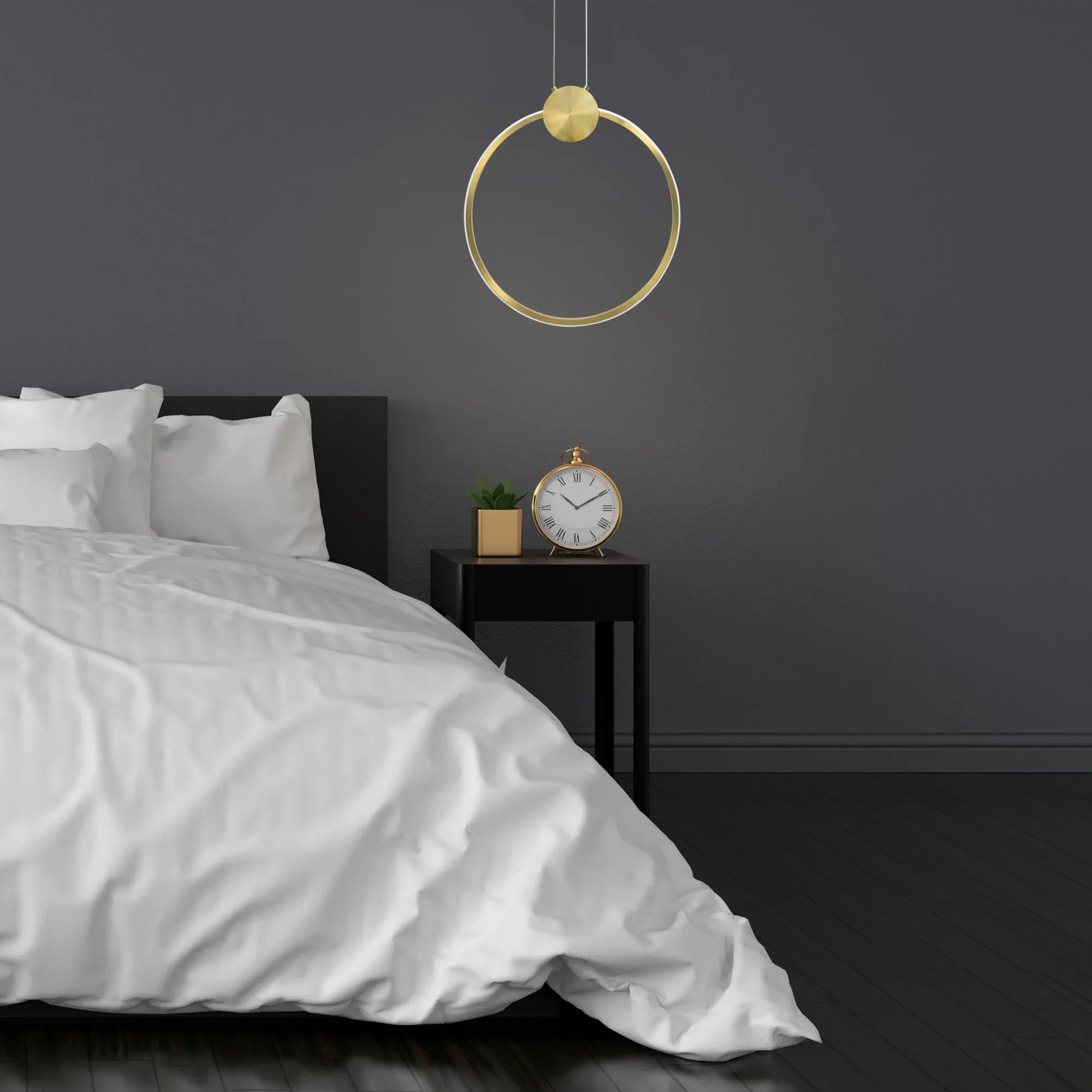 LAMPA SUFITOWA WISZĄCA LED APP1393-CP GOLD 30cm 6