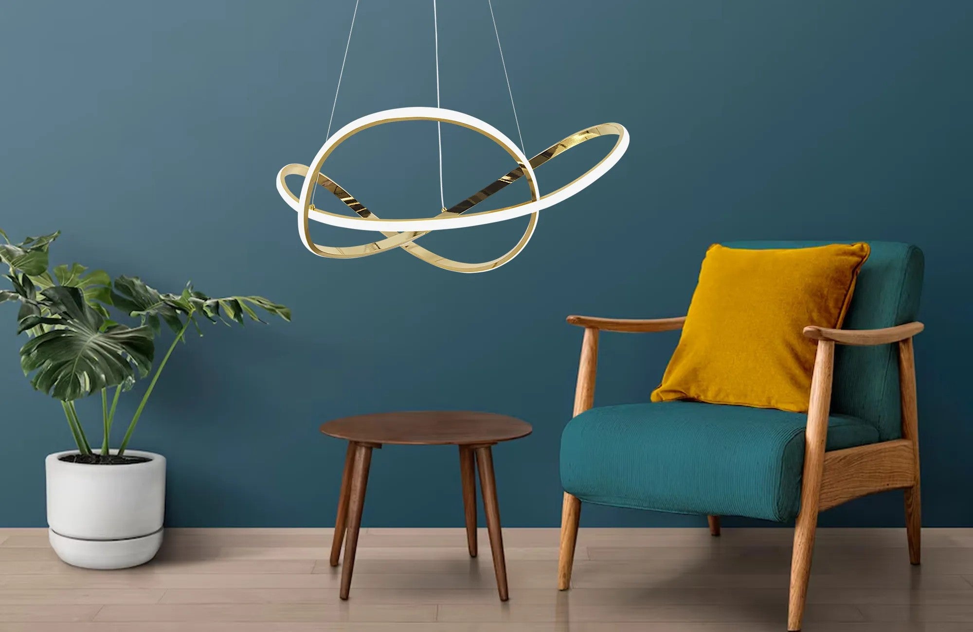 LAMPA WISZĄCA LED G078-1CP ZŁOTA 6