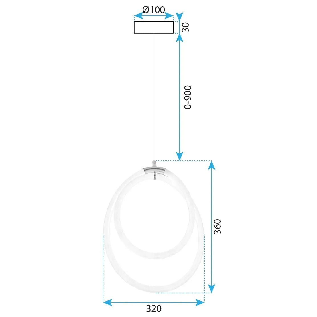 LAMPA WISZĄCA LED G021-CP Złota 6