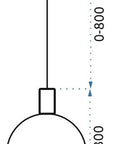 Lampa Wisząca Szklana Kula Mleczna APP666-1CP Złota 6