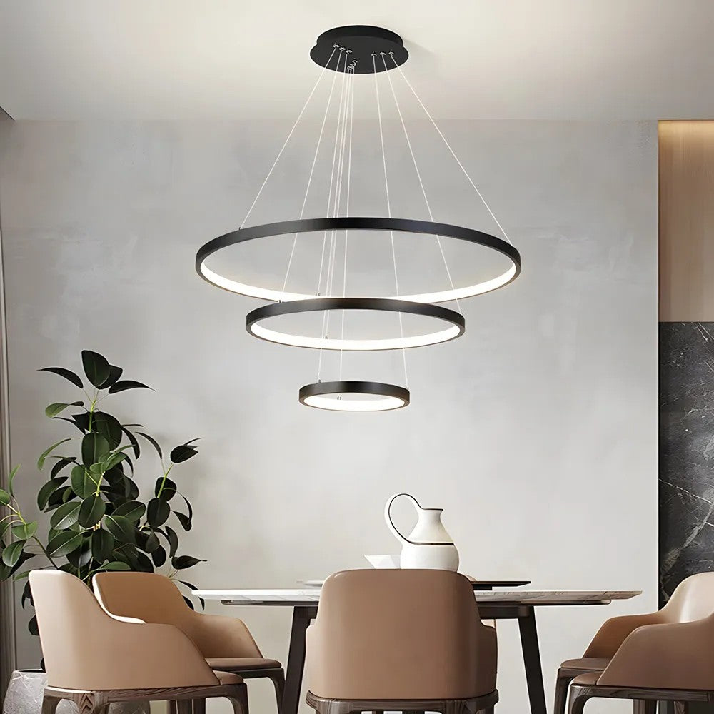 LAMPA SUFITOWA WISZĄCA LED LHJ013-CP3 Czarna 6