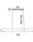 LAMPA SUFITOWA WISZĄCA LED LHJ028-CP 100cm Złota 6