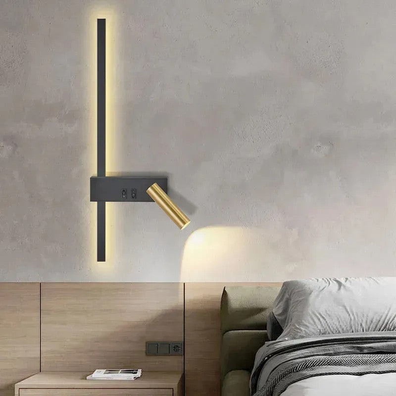 LAMPA ŚCIENNA KINKIET APP1439-W PRAWY BLACK GOLD 6