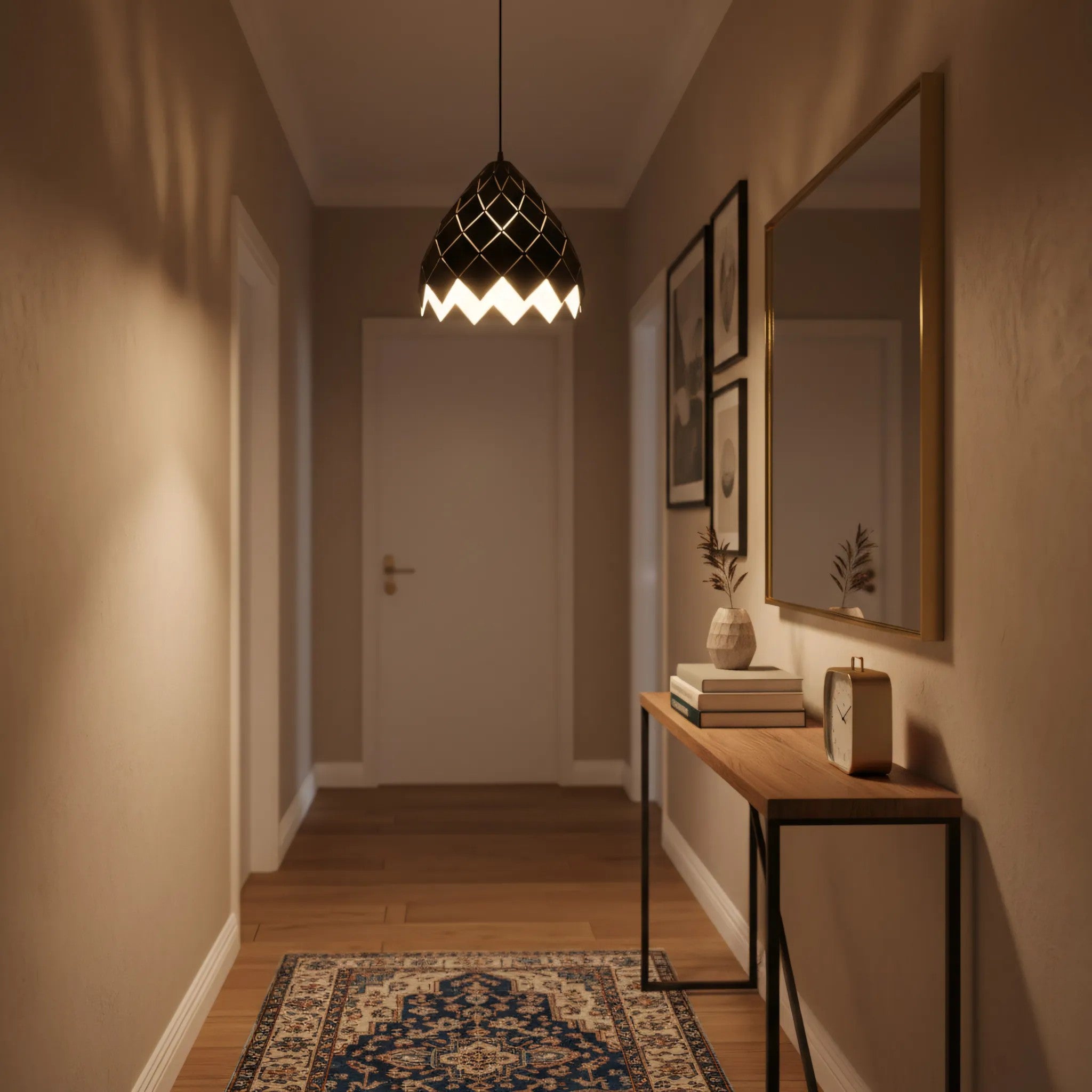 Lampa Sufitowa Wisząca Metalowa APP338-1CP Czarna 6