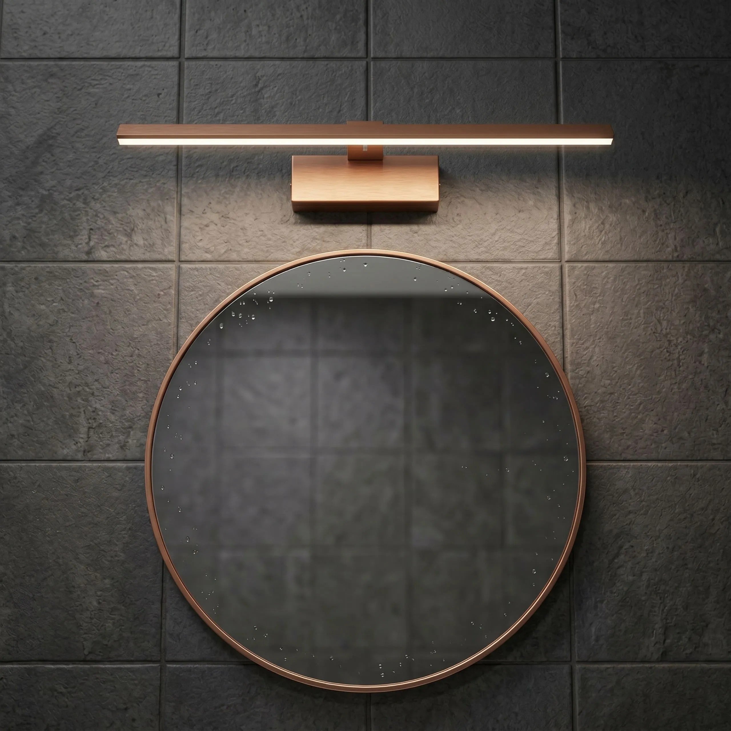 Kinkiet Łazienkowy LED SWE013-1W 43cm Miedź Szczotkowana 6