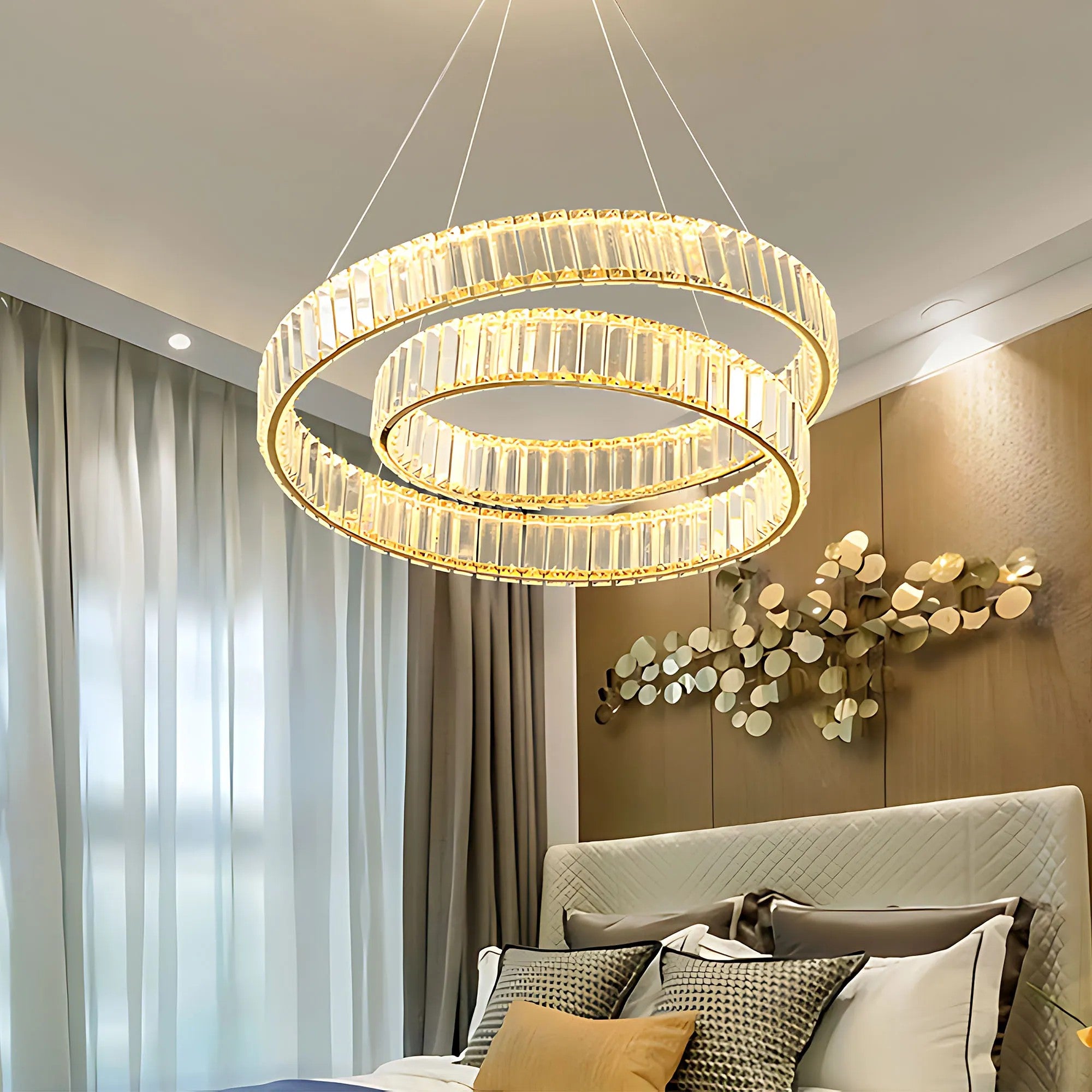 LAMPA SUFITOWA WISZĄCA LED APP1767-CP ZŁOTA 6