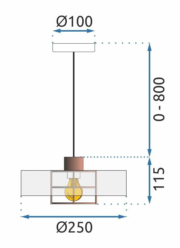 Lampa Wisząca APP1246-1CP Czarny-Różowe Złoto 6