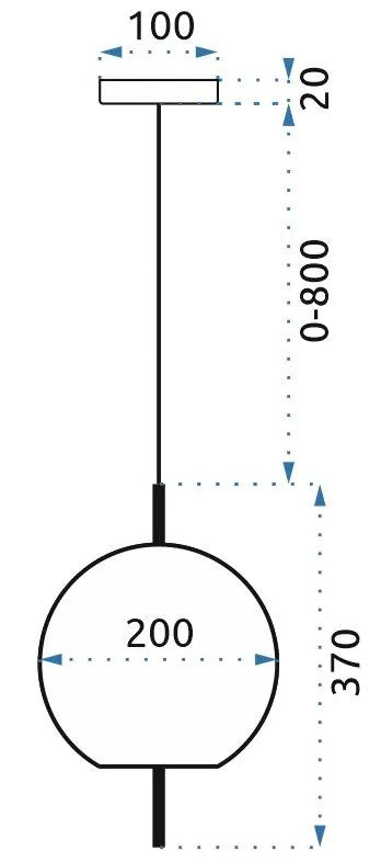Lampa Sufitowa Wisząca Szklana Kula APP669-1CP Złota 6