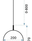 Lampa Sufitowa Wisząca Szklana Kula APP669-1CP Złota 6