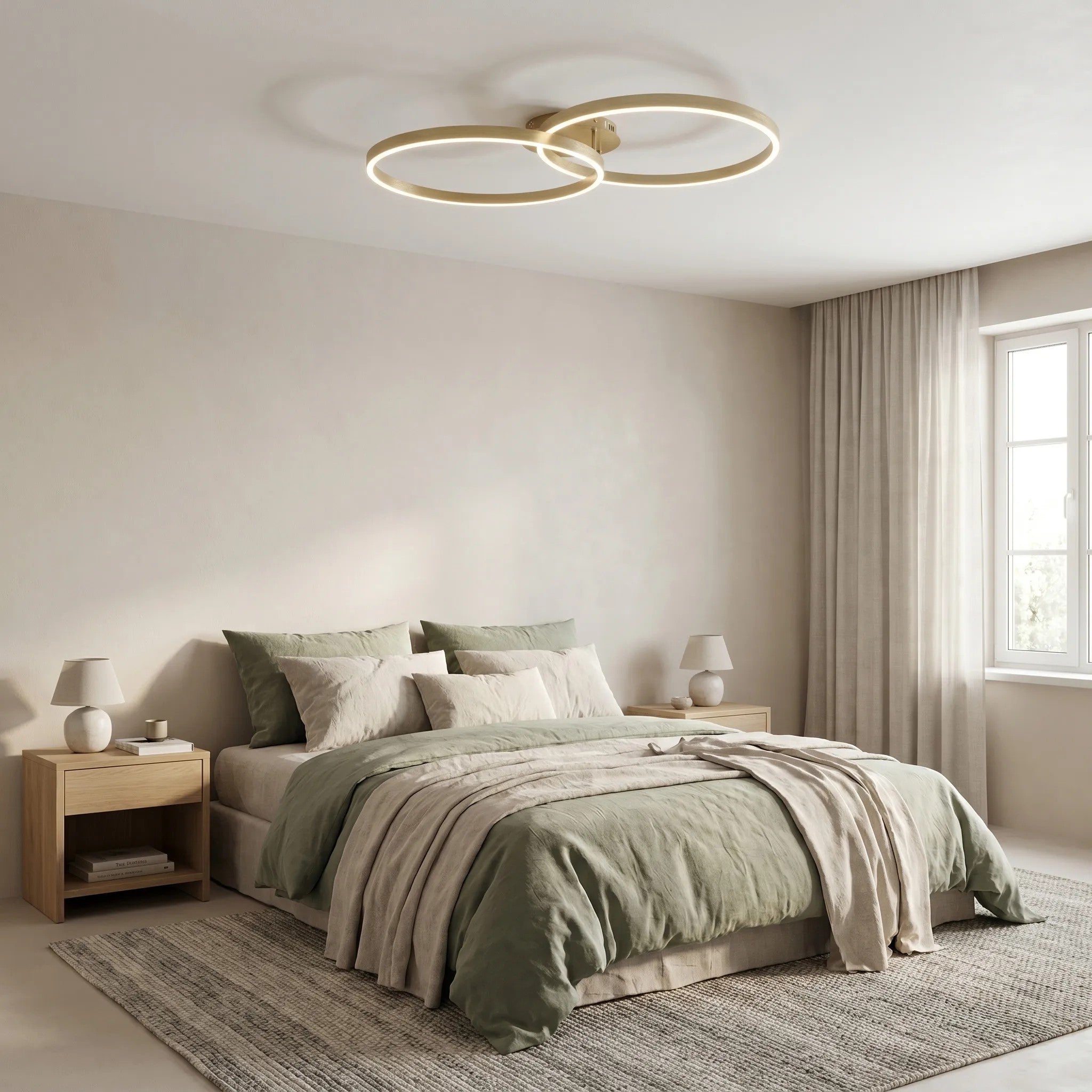 LAMPA SUFITOWA LED SWE062-C PLAFON ZŁOTA SZCZOTKOWANA 6