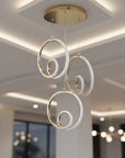 LAMPA SUFITOWA WISZĄCA LED LHJ095-3CP ZŁOTA 6