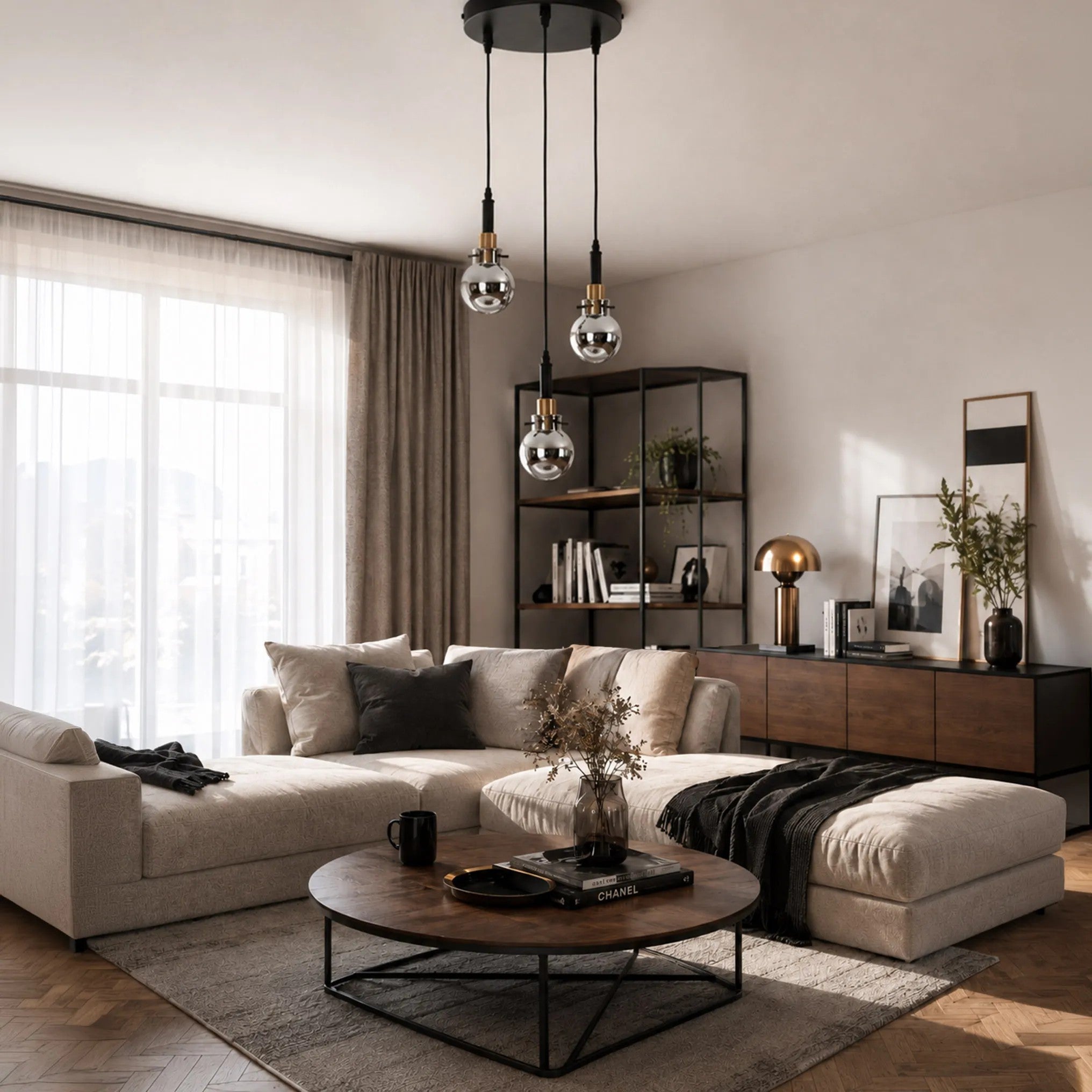 Lampa Wisząca APP1125-3CP Black Gold 6