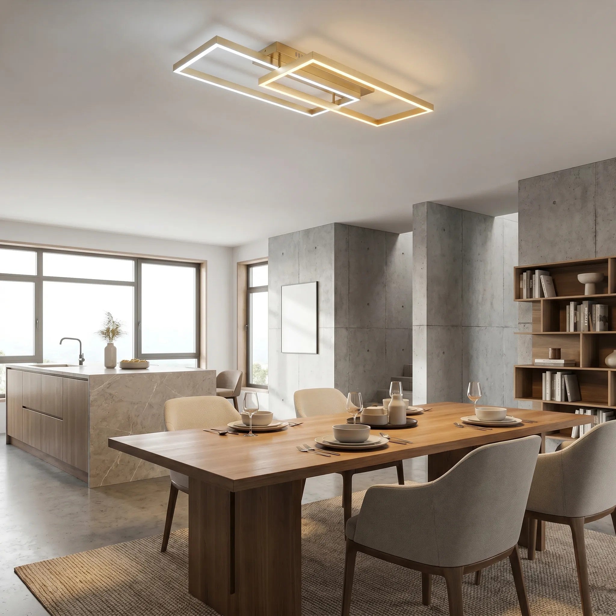 LAMPA SUFITOWA LED SWE060-C PLAFON ZŁOTA SZCZOTKOWANA 6