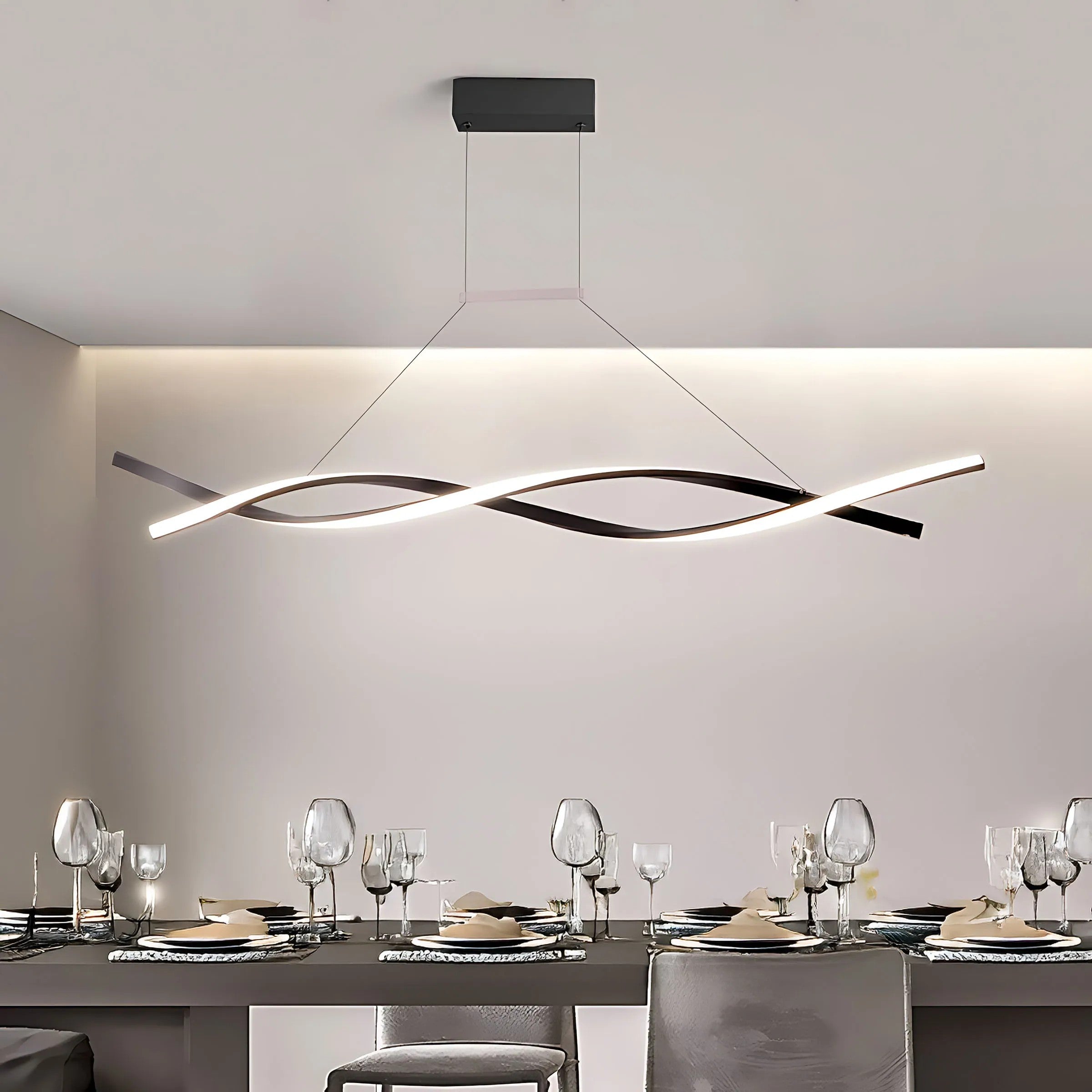 LAMPA SUFITOWA WISZĄCA LED LHJ020-CP CZARNA 6
