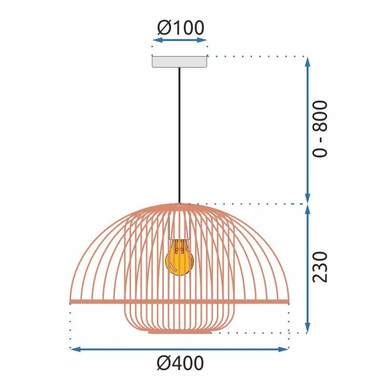 LAMPA SUFITOWA WISZĄCA BOHO NATURAL APP887-1CP 6