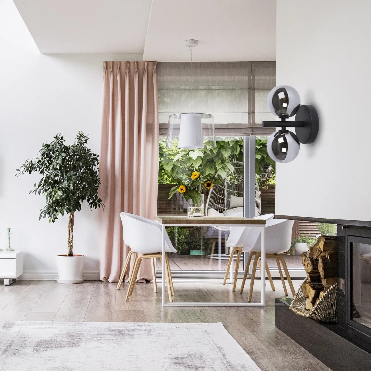 LAMPA ŚCIENNA KINKIET APP1162-2W Czarny 6
