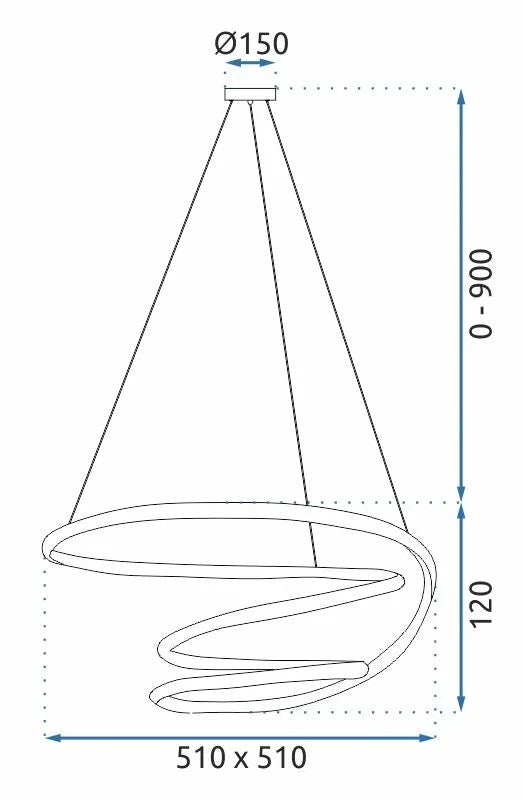 Lampa Sufitowa Nowoczesna LED G080-1CP Złota 6