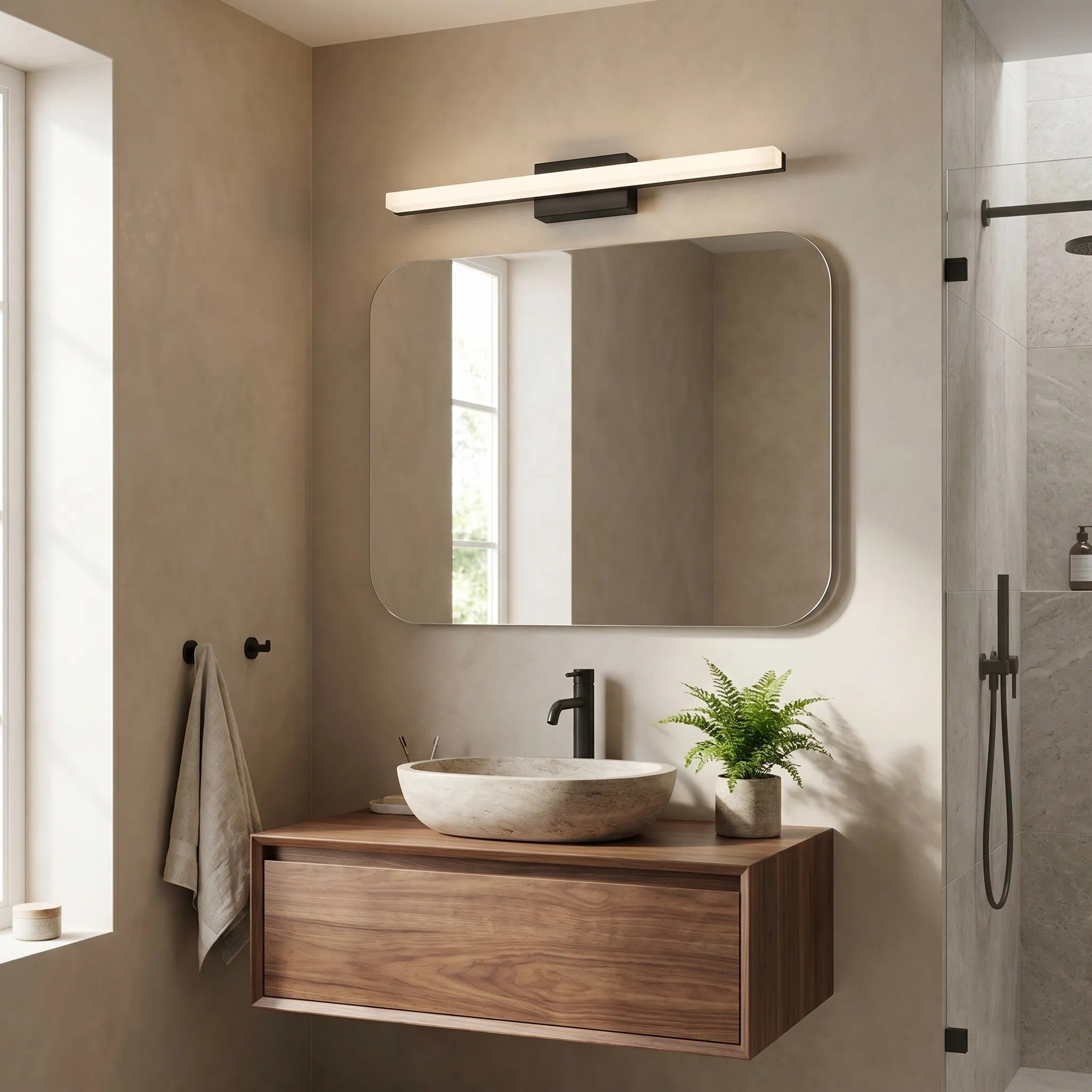 KINKIET ŁAZIENKOWY LED 60CM APP1855-1W BLACK 6