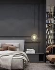 Lampa Sufitowa Wisząca Szklana Kula CZARNY CHROM 15cm APP1682-1CP 6